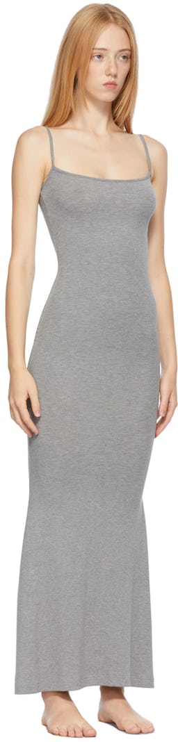 Grey Soft Lounge Slip Dress: additional image