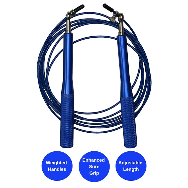 Weighted Jump Rope with Adjustable Steel Wire Cable: additional image