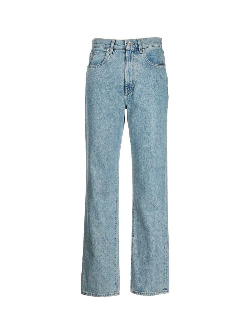 London High-Waisted Straight Leg Jeans: image 1