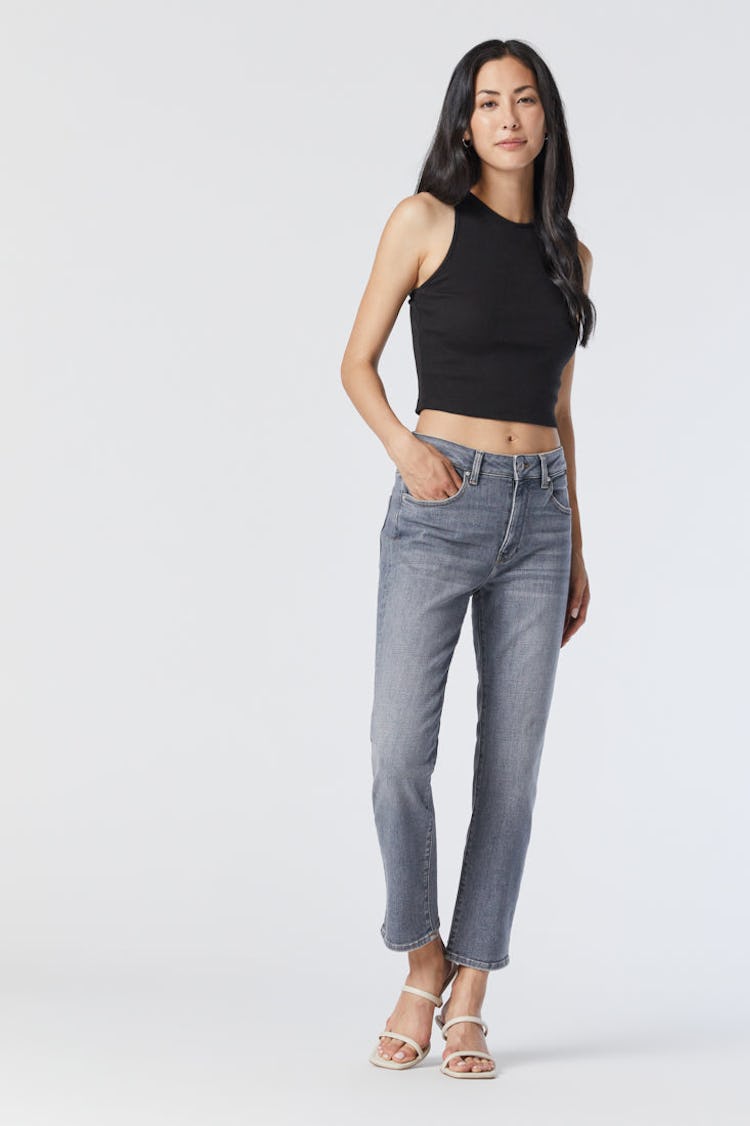 VIOLA STRAIGHT LEG JEANS IN LIGHT GREY LA VINTAGE: image 1