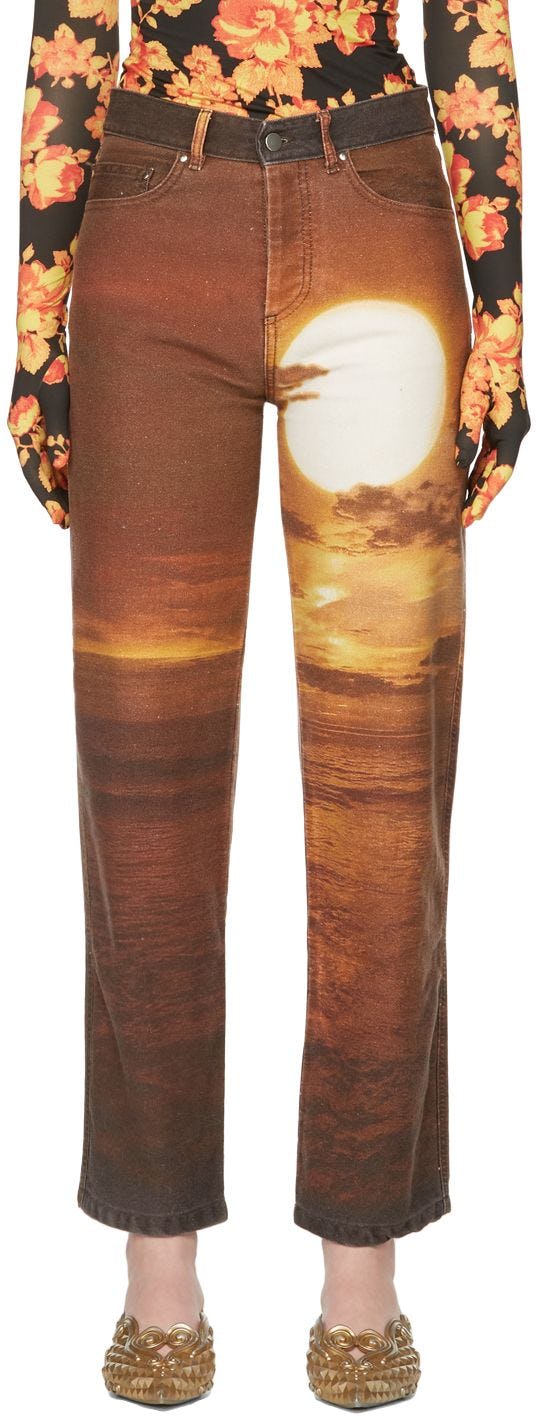 Orange Sunset Jeans: image 1