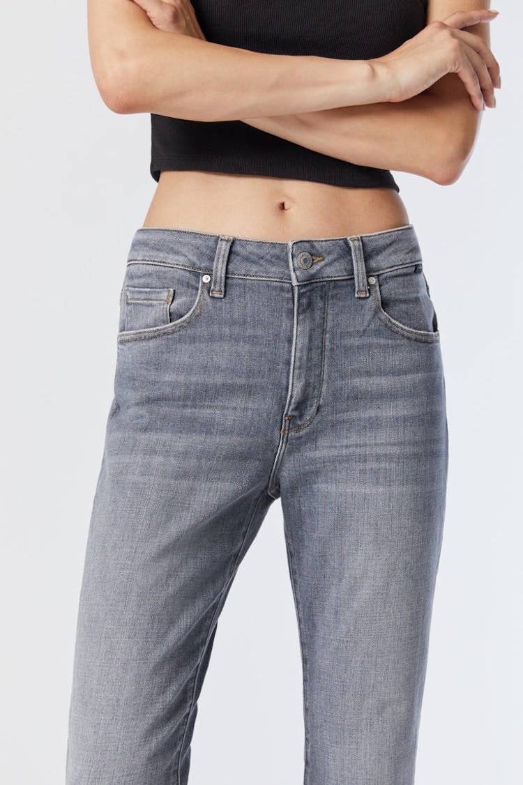 VIOLA STRAIGHT LEG JEANS IN LIGHT GREY LA VINTAGE: additional image