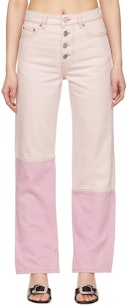 Pink Denim Core Lovy Straight-Leg Jeans: image 1