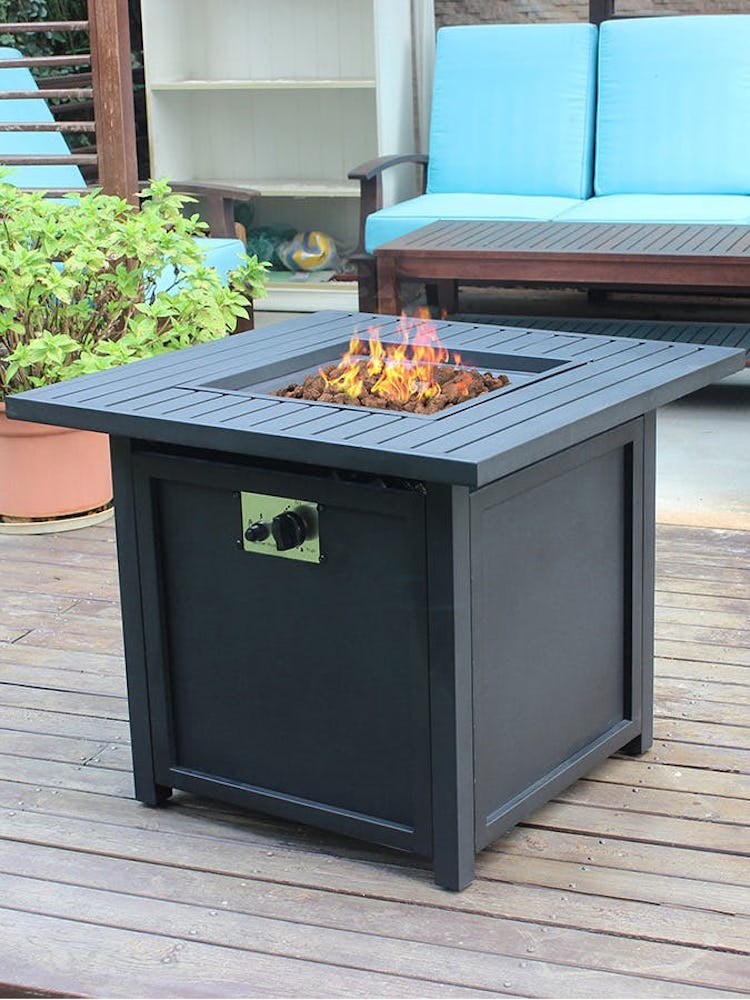 28 Inch Slat Top Gas Fire Pit Table: additional image