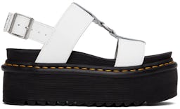 White Francis Platform Sandals: image 1