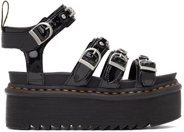 Black Blaire II Quad Chain Platform Sandals: image 1