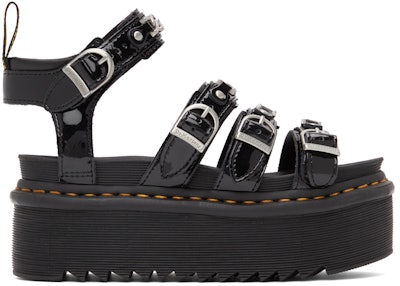 Black Blaire II Quad Chain Platform Sandals: image 1