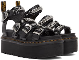 Black Blaire II Quad Chain Platform Sandals: additional image