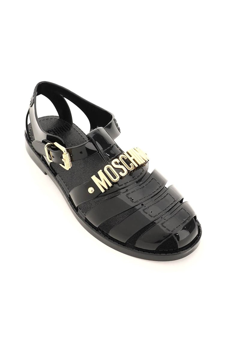 Moschino Jelly Sandals With Logo: image 1