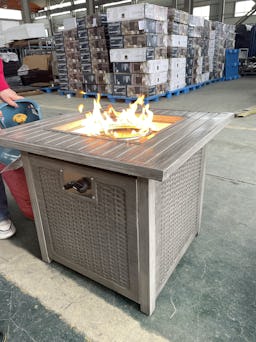 28 Inch Slat Top Gas Fire Pit Table: additional image