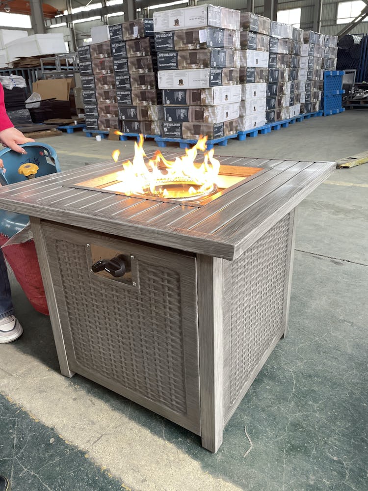 28 Inch Slat Top Gas Fire Pit Table: additional image