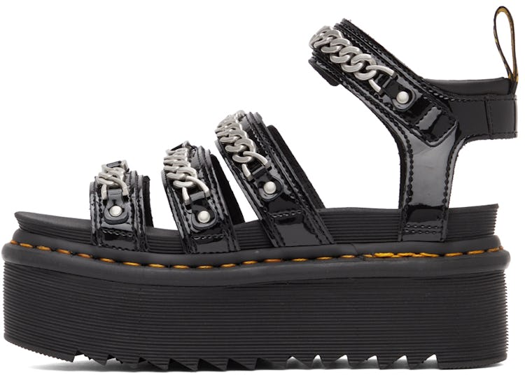 Black Blaire II Quad Chain Platform Sandals: additional image