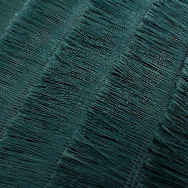 Furn Flicker Tiered Fringe Cushion Cover (Teal) (18 x 18 in): additional image