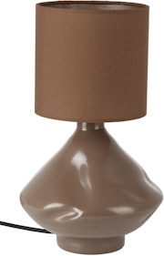 Brown Cylindrical Table Lamp: image 1