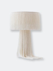 Cream Fringe Table Lamp: image 1