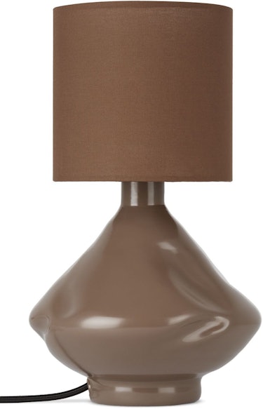 Brown Cylindrical Table Lamp: additional image