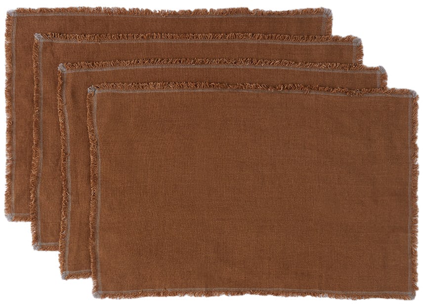 Brown Linen Placemat Set: image 1