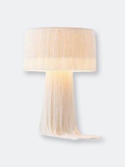 Cream Fringe Table Lamp: additional image