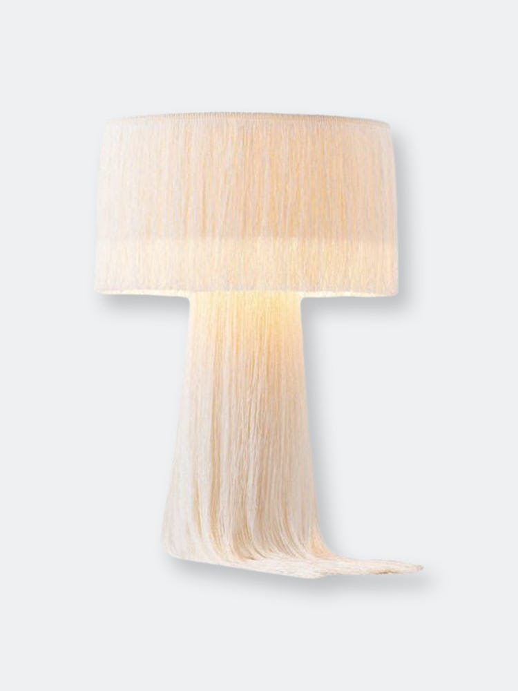 Cream Fringe Table Lamp: additional image
