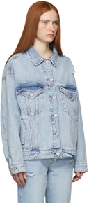 Blue 'Le Oversized Jacket' Denim Jacket: additional image