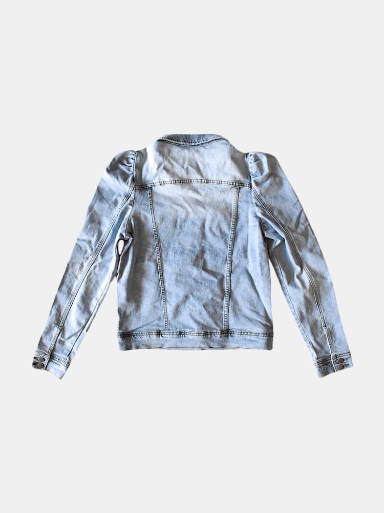 Adult Puff Sleeve Denim Jacket: additional image