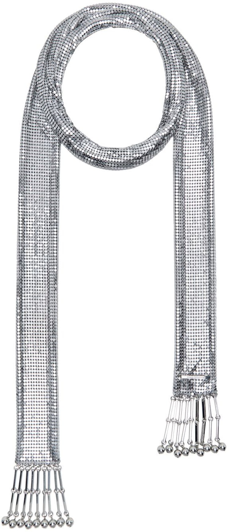 Silver Jewel Scarf Necklace: image 1