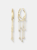 Juliette Hoop Earrings with Dangling Chains: image 1