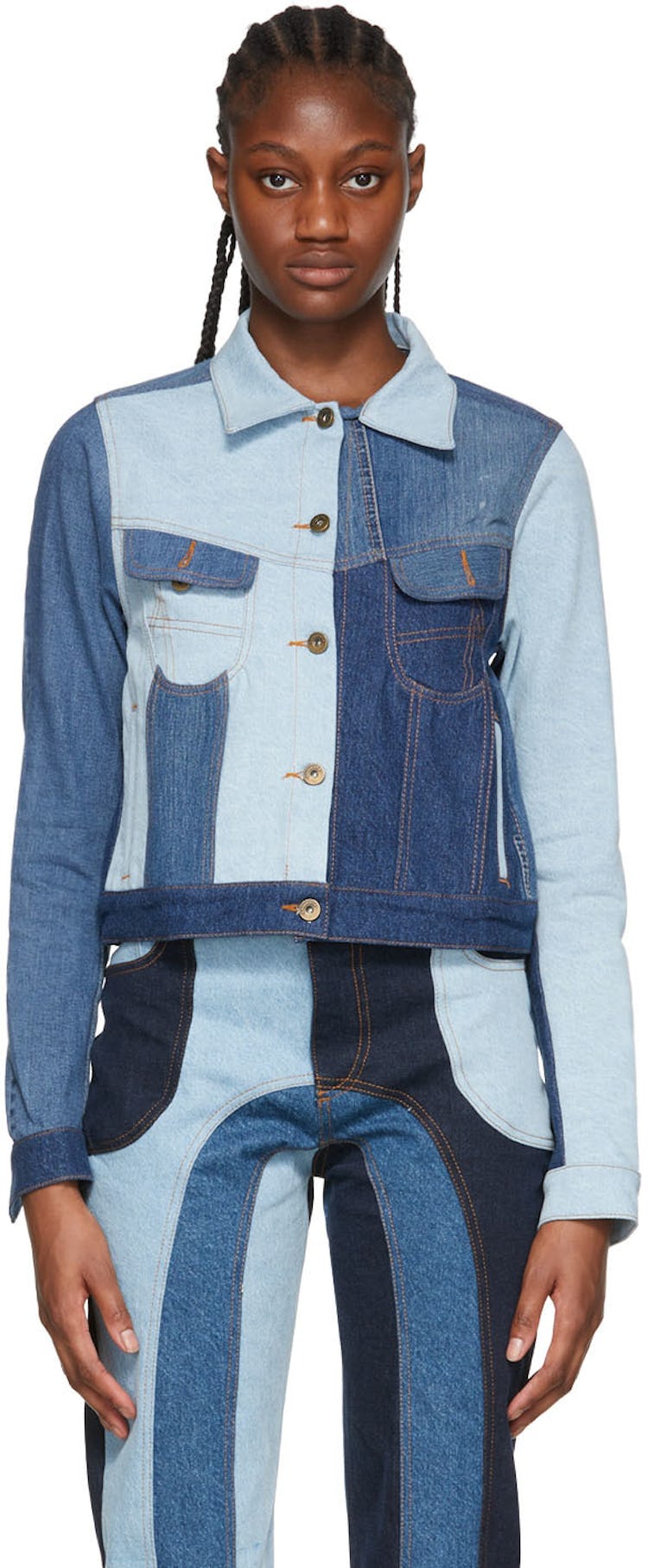 Blue Rework Denim Jacket: image 1
