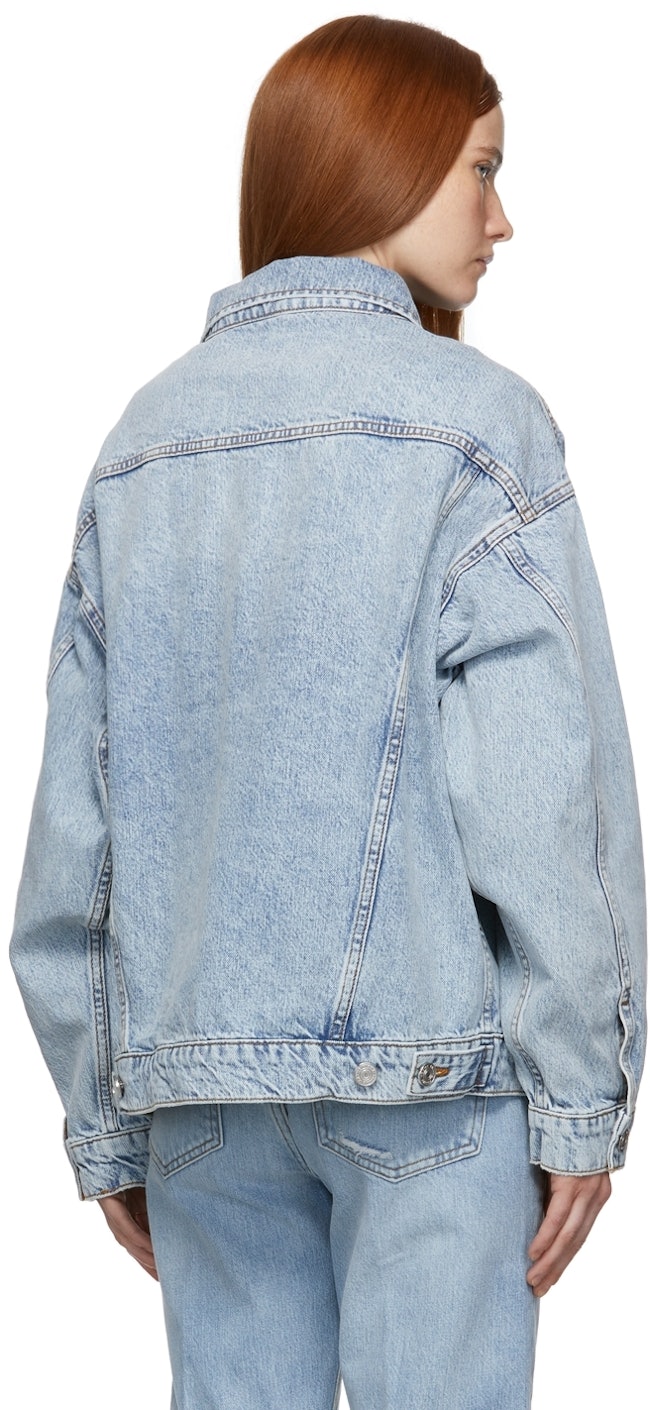 Blue 'Le Oversized Jacket' Denim Jacket: additional image