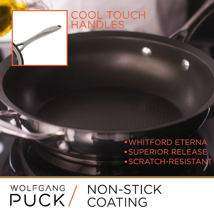 Wolfgang Puck 3-Piece Stainless Steel Skillet Set: additional image