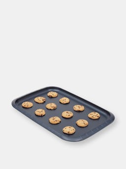 Michael Graves Design Textured Non-Stick 12” x 18” Carbon Steel Cookie Sheet, Indigo: additional ima...