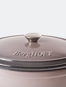 BergHOFF Neo 8qt Cast Iron Oval Covered Dutch Oven, Oyster: additional image