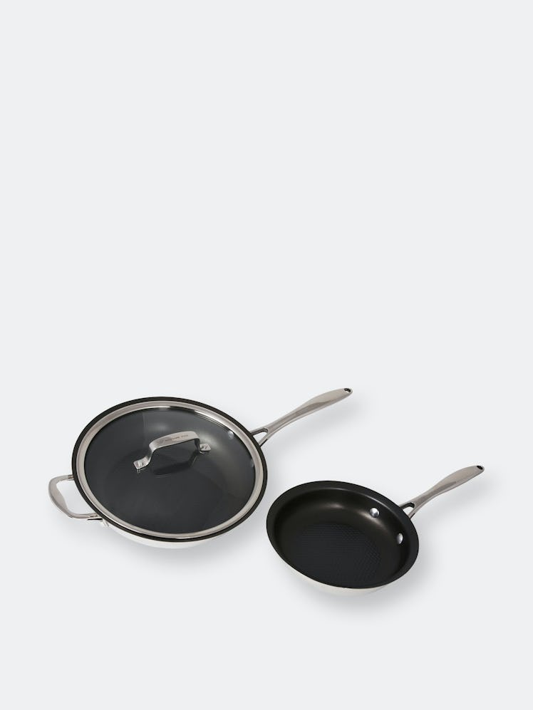 Wolfgang Puck 3-Piece Stainless Steel Skillet Set: image 1