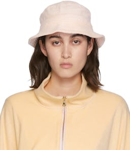 SSENSE Exclusive Pink Terry Bucket Hat: image 1