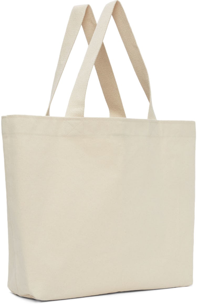 Beige Wordmark Tote: additional image