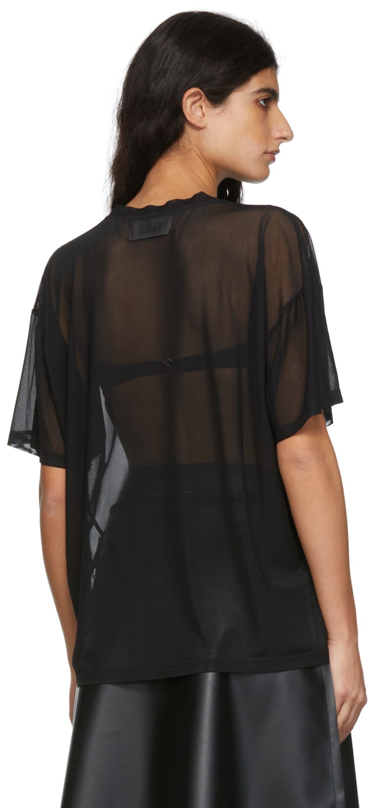 Black Mesh T-Shirt: additional image