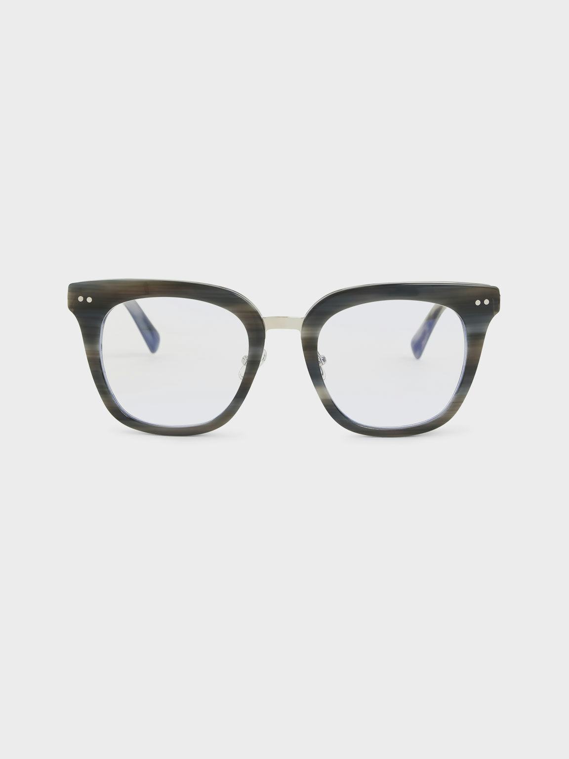 Acetate Square Blue Light Glasses - Grey: image 1