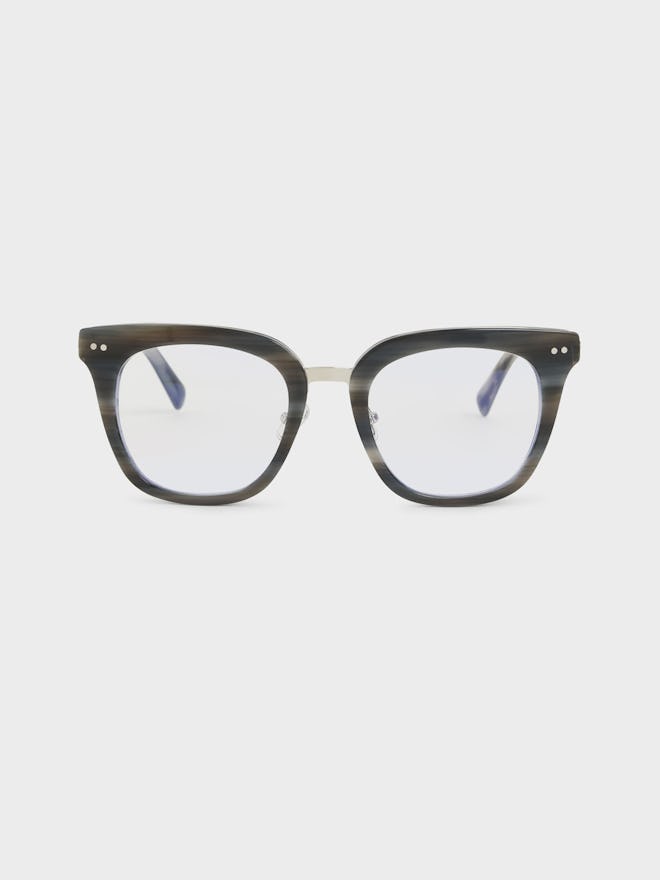 Acetate Square Blue Light Glasses - Grey: image 1