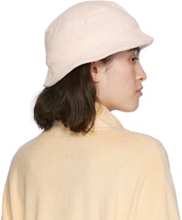 SSENSE Exclusive Pink Terry Bucket Hat: additional image