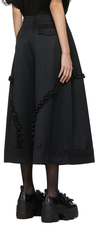 Black Wide-Leg Trousers: additional image