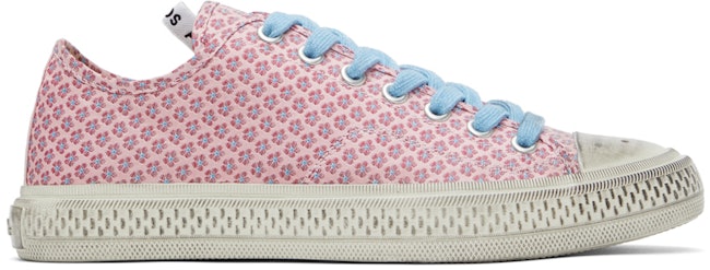 Pink & Blue Ballow Jacquard Alina Sneakers: image 1