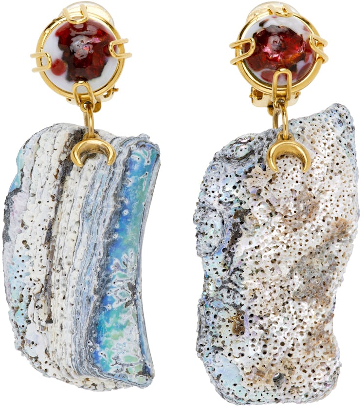 Gold Shell Earrings: image 1