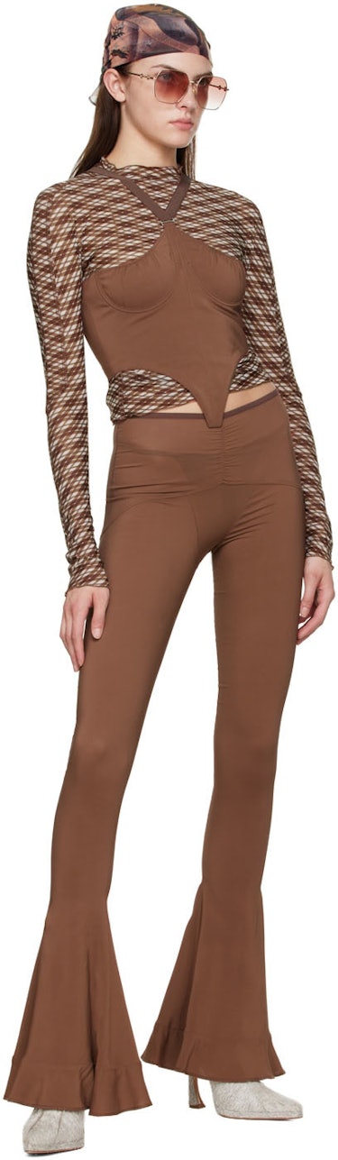 Brown Viscose Trousers: additional image