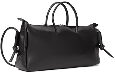 Black Leather Duffel Bag: additional image