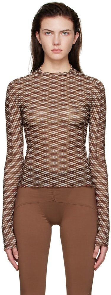 Brown Polyester Blouse: image 1