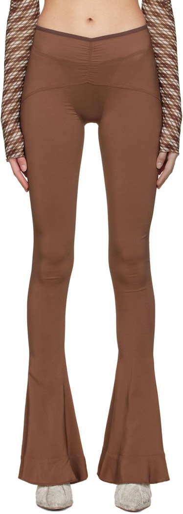 Brown Viscose Trousers: image 1