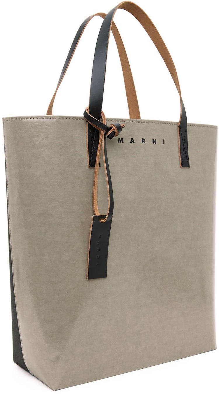 Grey & Black Paper Shopping Tote: additional image