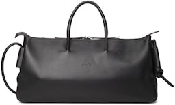 Black Leather Duffel Bag: additional image