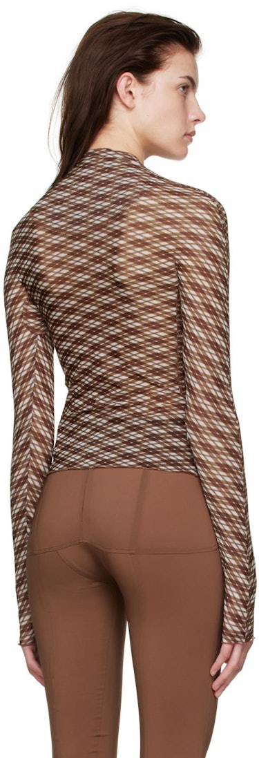 Brown Polyester Blouse: additional image