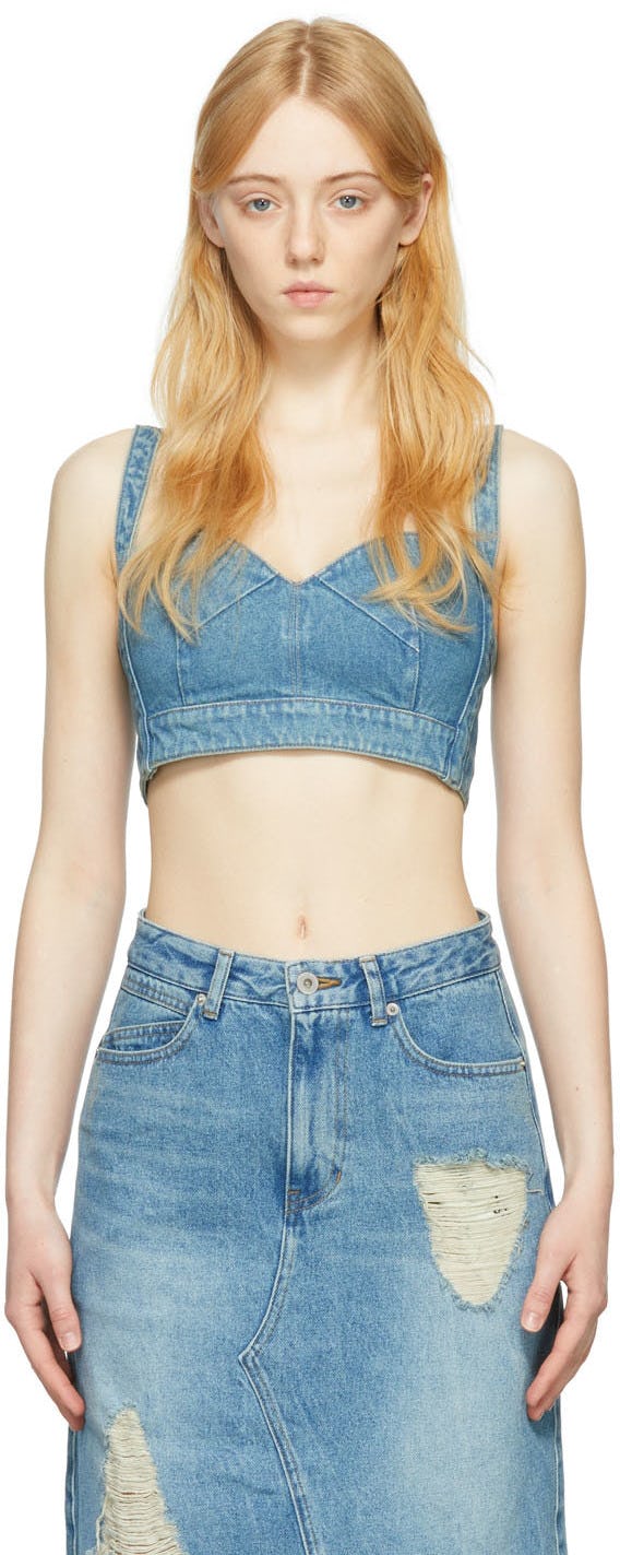 Blue Denim Bustier: image 1